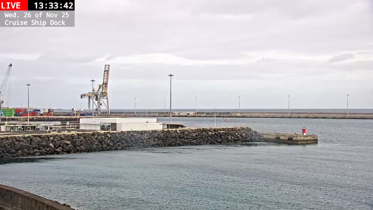 Lanzarote, Arrecife Harbor, Cruise Ship Dock Live Cam - Canary Islands, Las Palmas, Spain