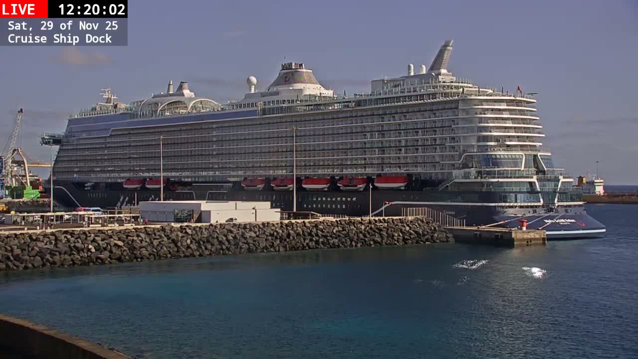 Lanzarote, Arrecife Harbor, Cruise Ship Dock Live Cam - Canary Islands, Las Palmas, Spain