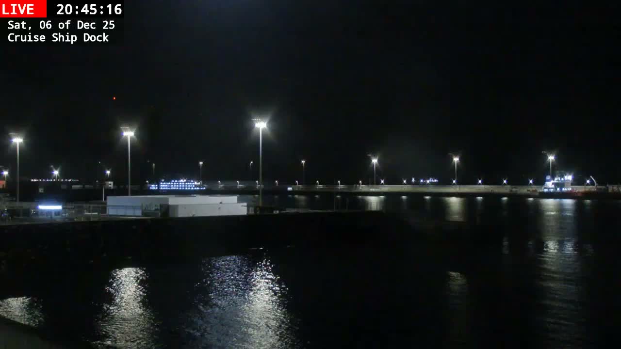 Lanzarote, Arrecife Harbor, Cruise Ship Dock Live Cam - Canary Islands, Las Palmas, Spain