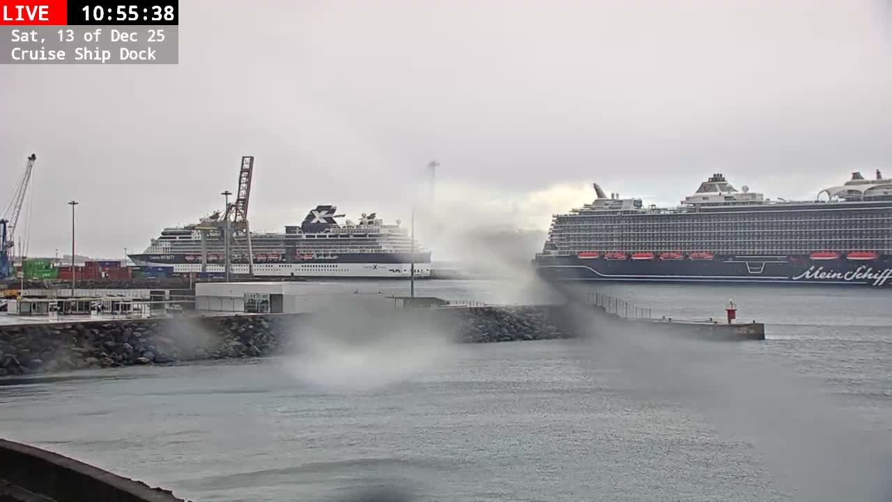 Lanzarote, Arrecife Harbor, Cruise Ship Dock Live Cam - Canary Islands, Las Palmas, Spain