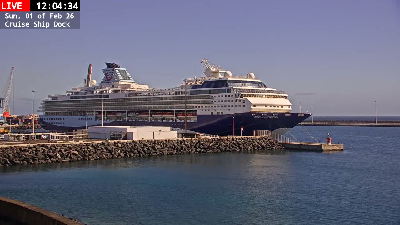 Lanzarote, Arrecife Harbor, Cruise Ship Dock Live Cam - Canary Islands, Las Palmas, Spain