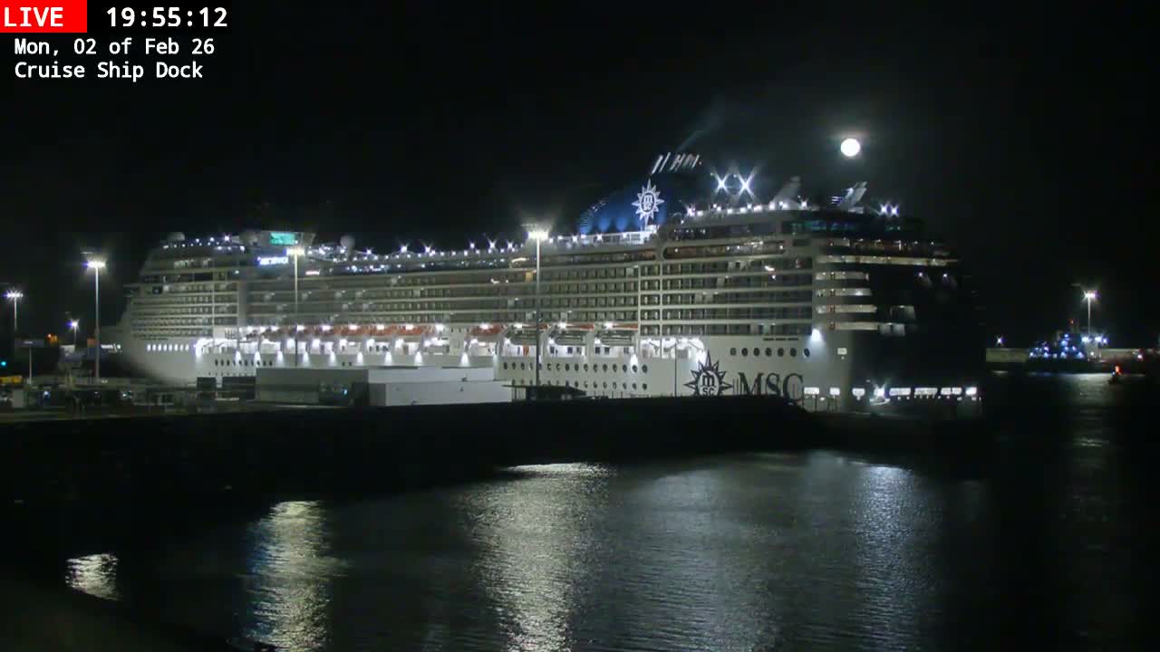 Lanzarote, Arrecife Harbor, Cruise Ship Dock Live Cam - Canary Islands, Las Palmas, Spain