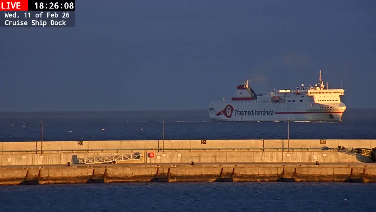 Lanzarote, Arrecife Harbor, Cruise Ship Dock Live Cam - Canary Islands, Las Palmas, Spain
