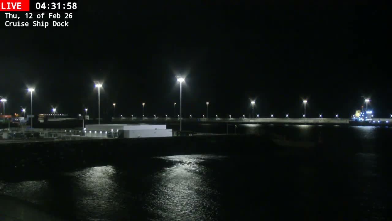 Lanzarote, Arrecife Harbor, Cruise Ship Dock Live Cam - Canary Islands, Las Palmas, Spain