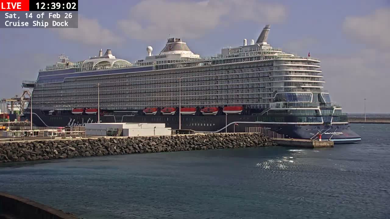 Lanzarote, Arrecife Harbor, Cruise Ship Dock Live Cam - Canary Islands, Las Palmas, Spain