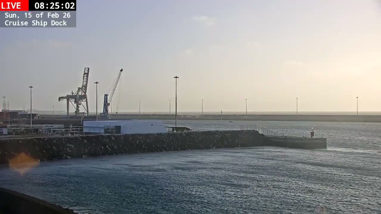 Lanzarote, Arrecife Harbor, Cruise Ship Dock Live Cam - Canary Islands, Las Palmas, Spain