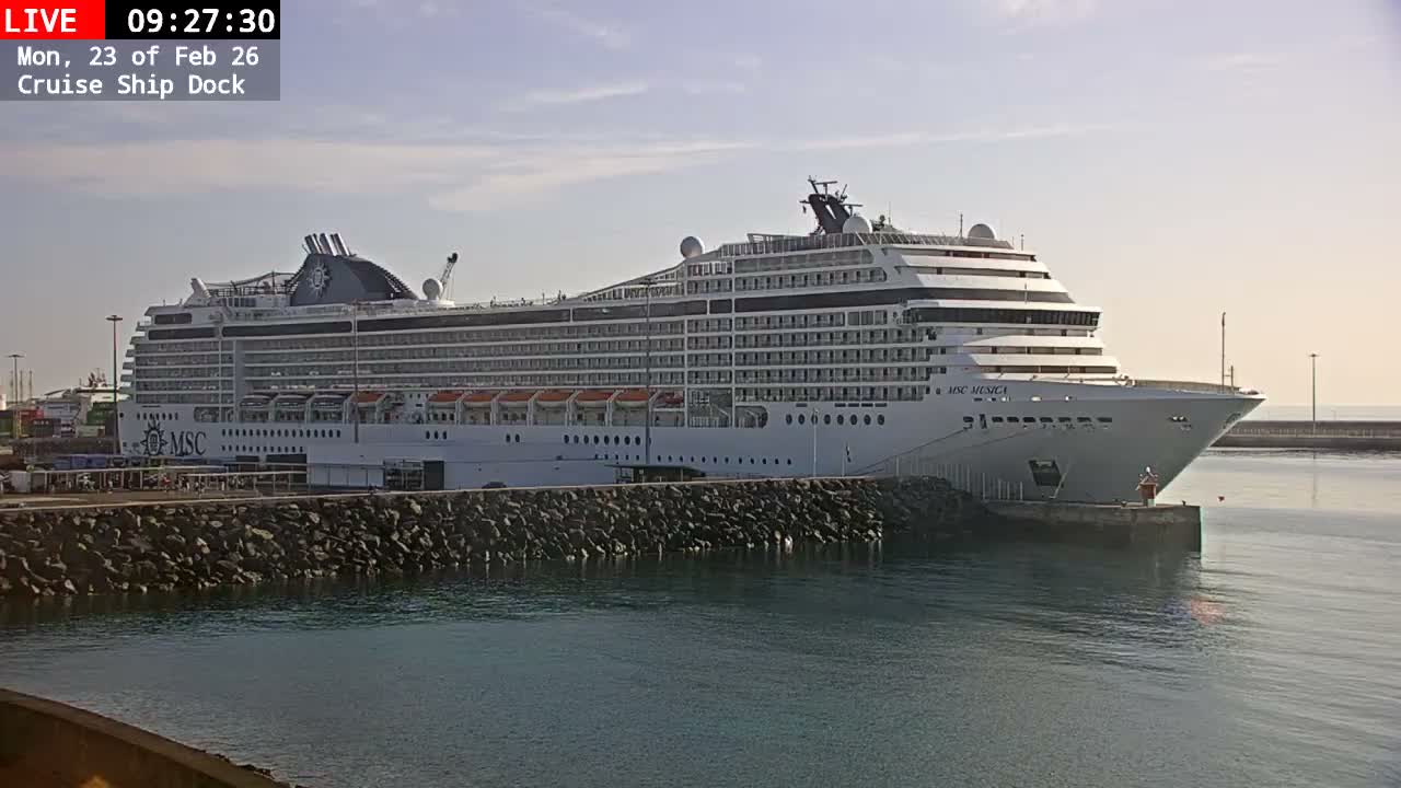 Lanzarote, Arrecife Harbor, Cruise Ship Dock Live Cam - Canary Islands, Las Palmas, Spain