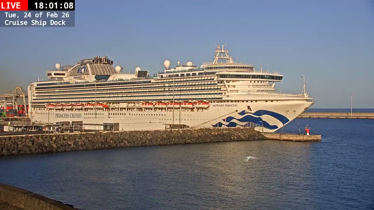 Lanzarote, Arrecife Harbor, Cruise Ship Dock Live Cam - Canary Islands, Las Palmas, Spain