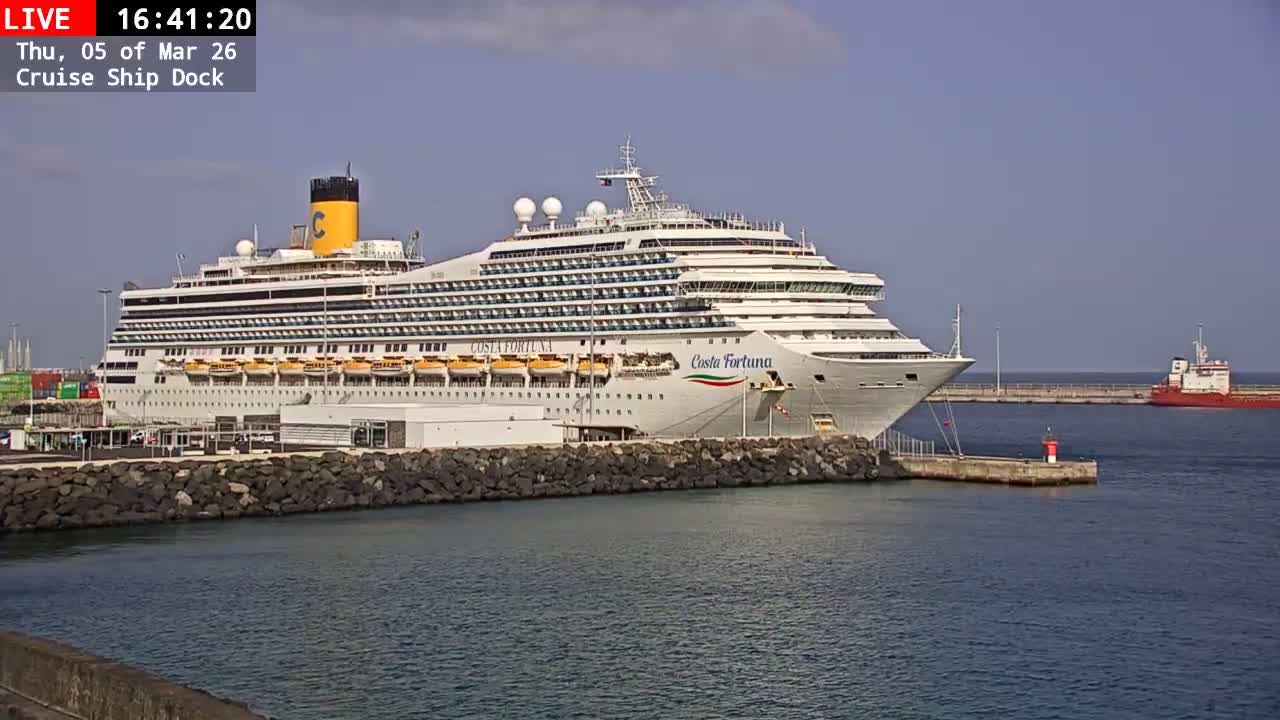 Lanzarote, Arrecife Harbor, Cruise Ship Dock Live Cam - Canary Islands, Las Palmas, Spain