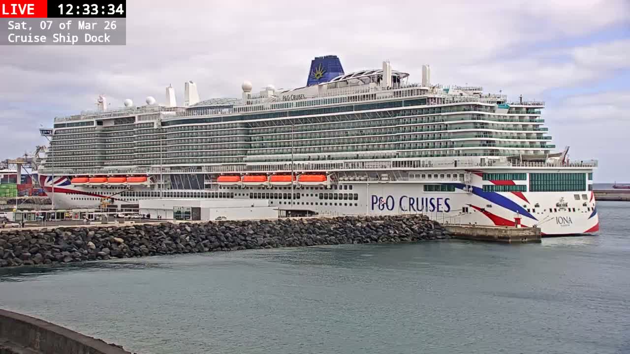 Lanzarote, Arrecife Harbor, Cruise Ship Dock Live Cam - Canary Islands, Las Palmas, Spain