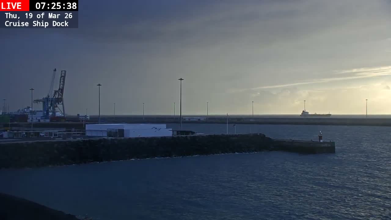 Lanzarote, Arrecife Harbor, Cruise Ship Dock Live Cam - Canary Islands, Las Palmas, Spain