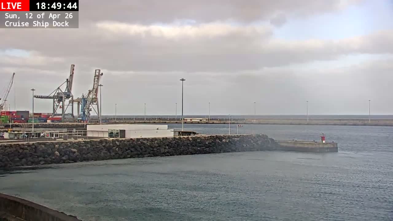 Lanzarote, Arrecife Harbor, Cruise Ship Dock Live Cam - Canary Islands, Las Palmas, Spain