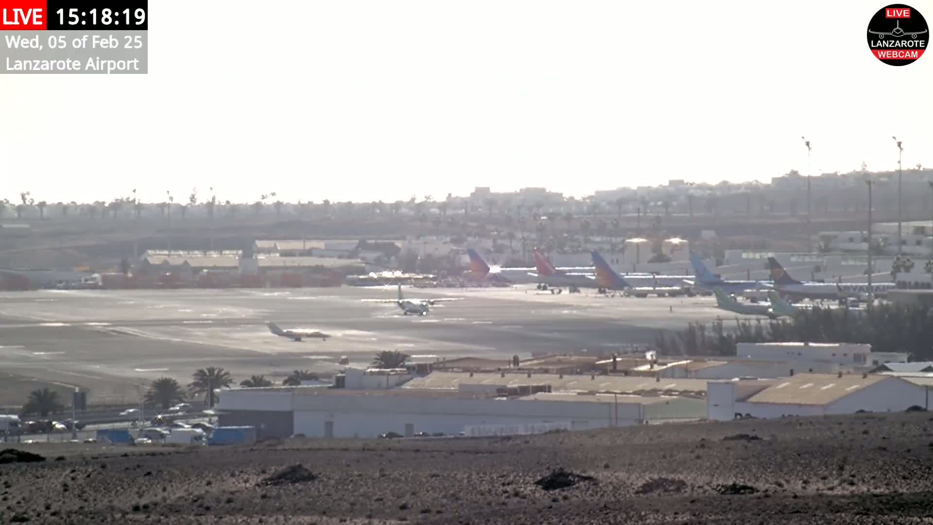 Lanzarote Airport from Outside Live Cam - Canary Islands - Las Palmas - Spain