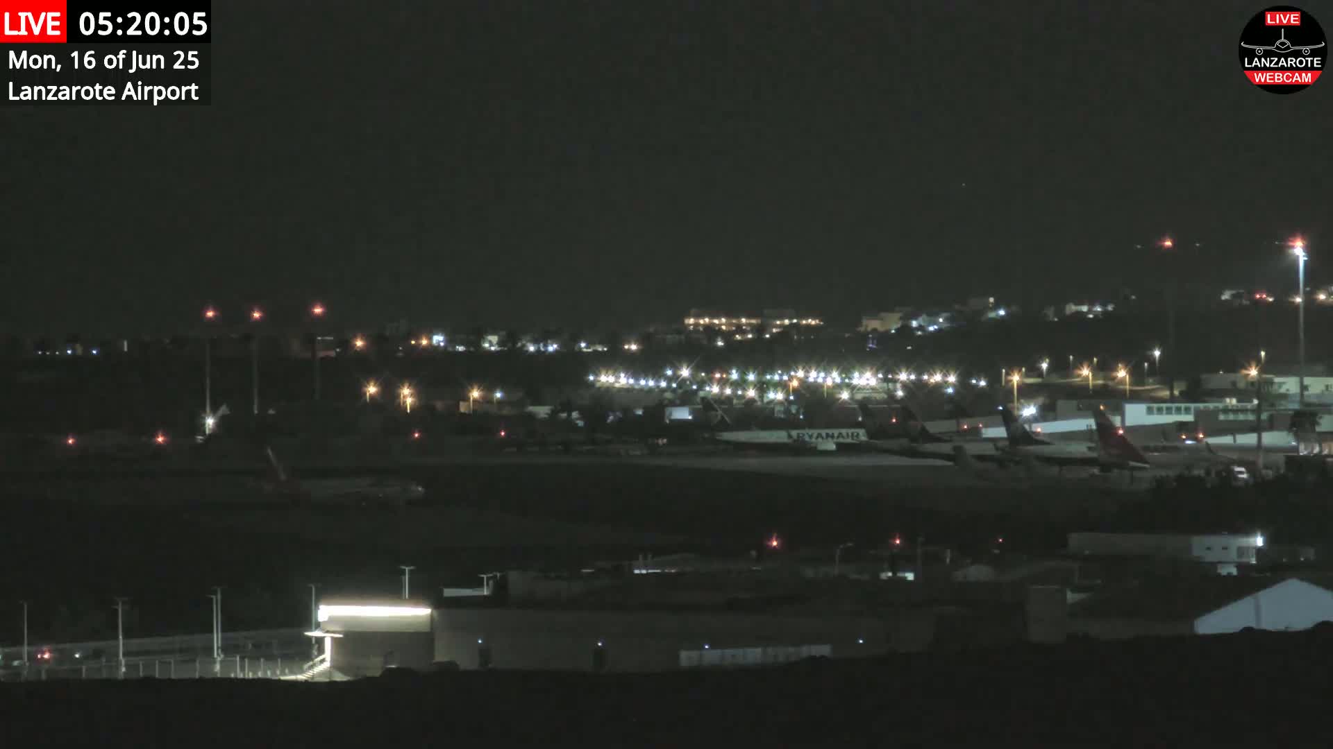 Lanzarote Airport from Outside Live Cam ACE/GCRR - Canary Islands - Las Palmas - Spain