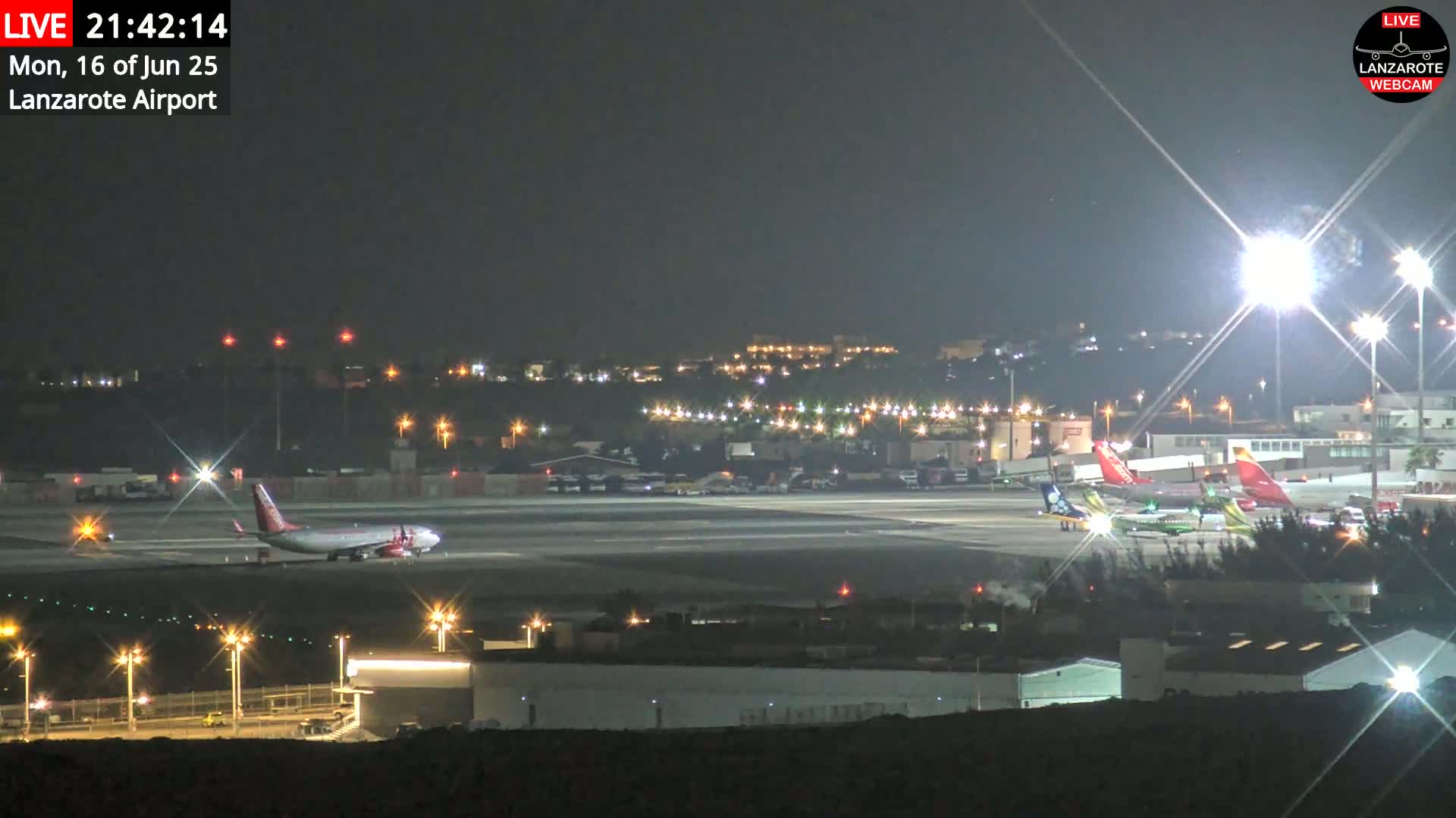 Lanzarote Airport from Outside Live Cam ACE/GCRR - Canary Islands - Las Palmas - Spain