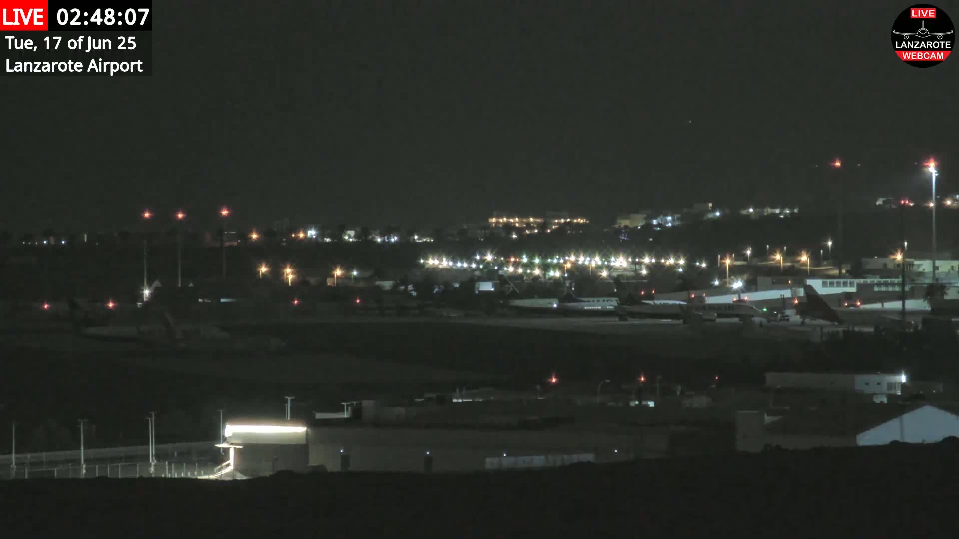 Lanzarote Airport from Outside Live Cam ACE/GCRR - Canary Islands - Las Palmas - Spain