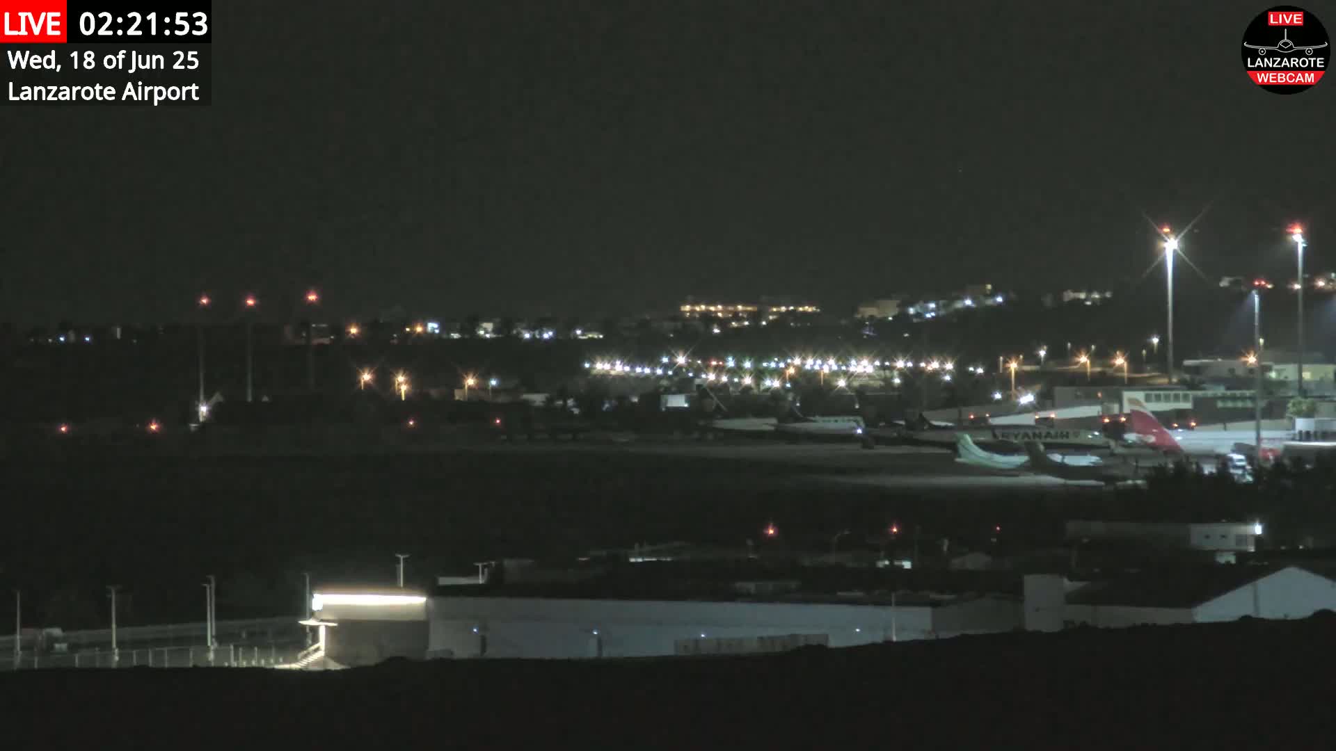 Lanzarote Airport from Outside Live Cam ACE/GCRR - Canary Islands - Las Palmas - Spain