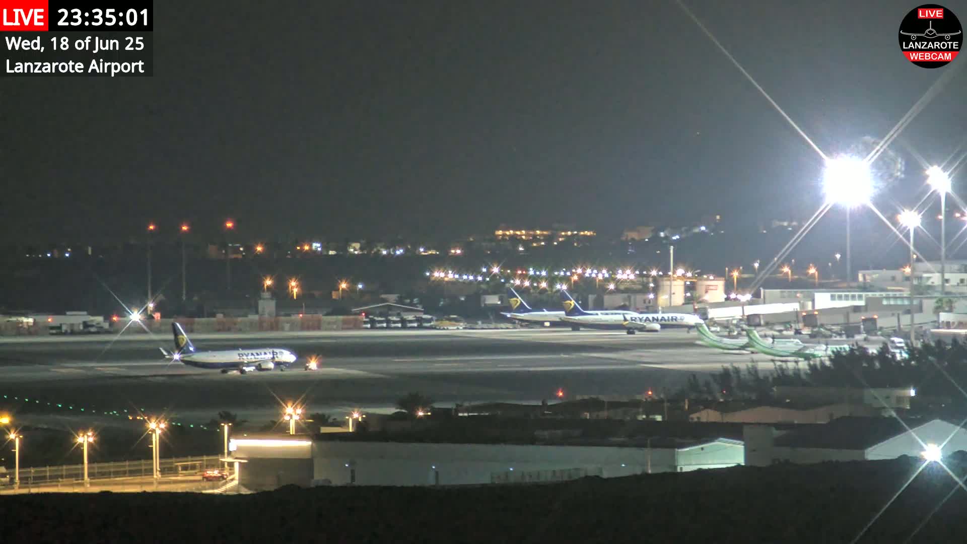 Lanzarote Airport from Outside Live Cam ACE/GCRR - Canary Islands - Las Palmas - Spain