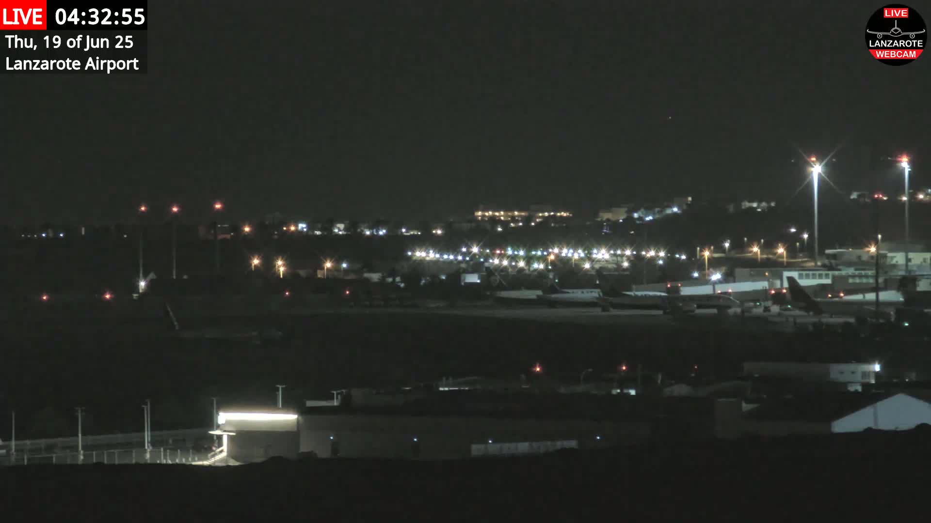Lanzarote Airport from Outside Live Cam ACE/GCRR - Canary Islands - Las Palmas - Spain