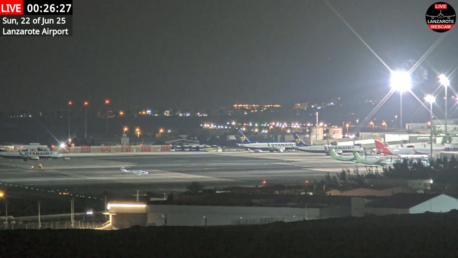 Lanzarote Airport from Outside Live Cam ACE/GCRR - Canary Islands - Las Palmas - Spain