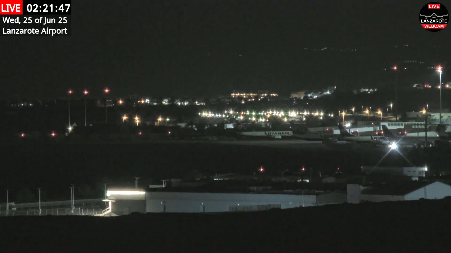 Lanzarote Airport from Outside Live Cam ACE/GCRR - Canary Islands - Las Palmas - Spain