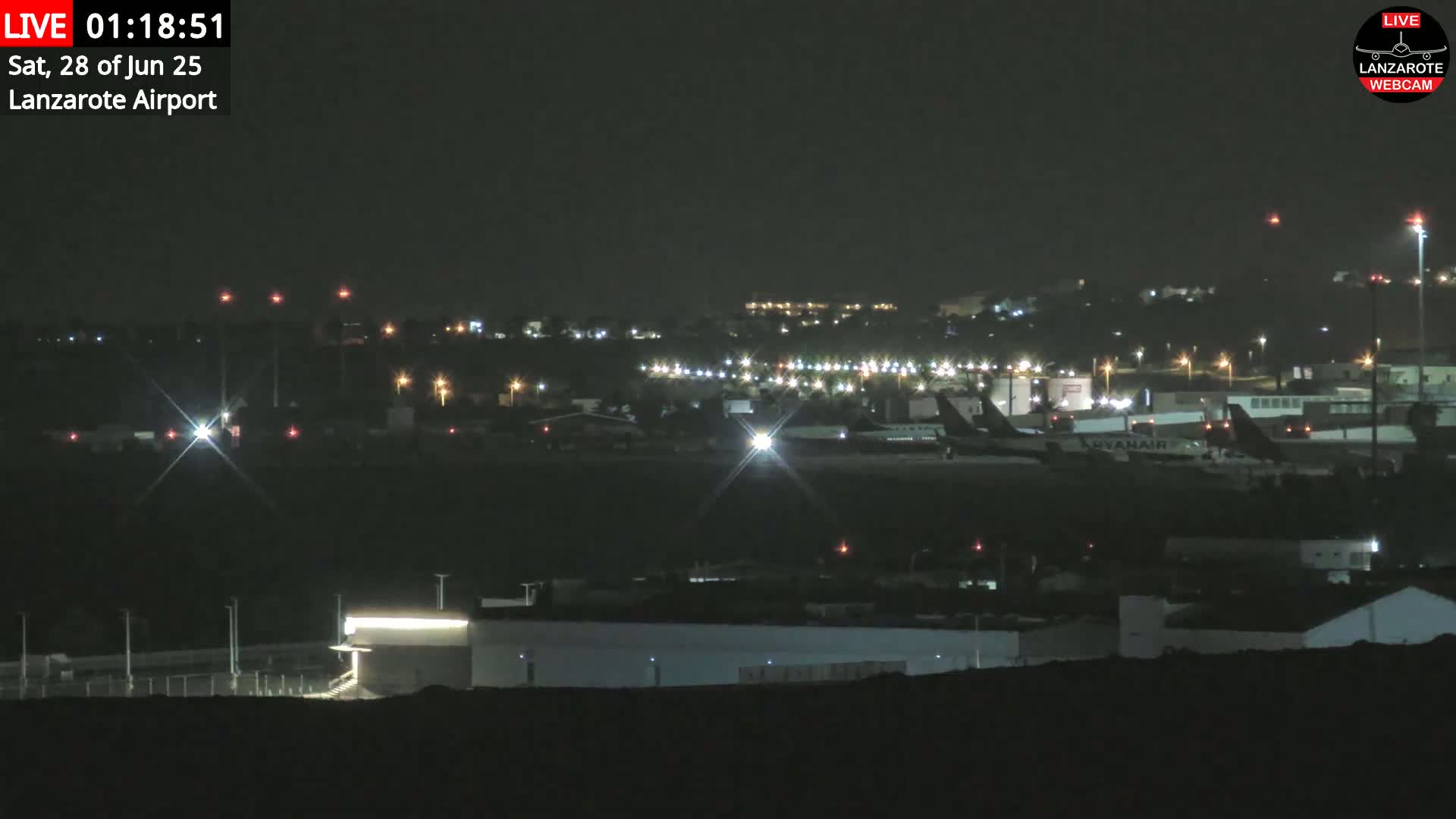 Lanzarote Airport from Outside Live Cam ACE/GCRR - Canary Islands - Las Palmas - Spain