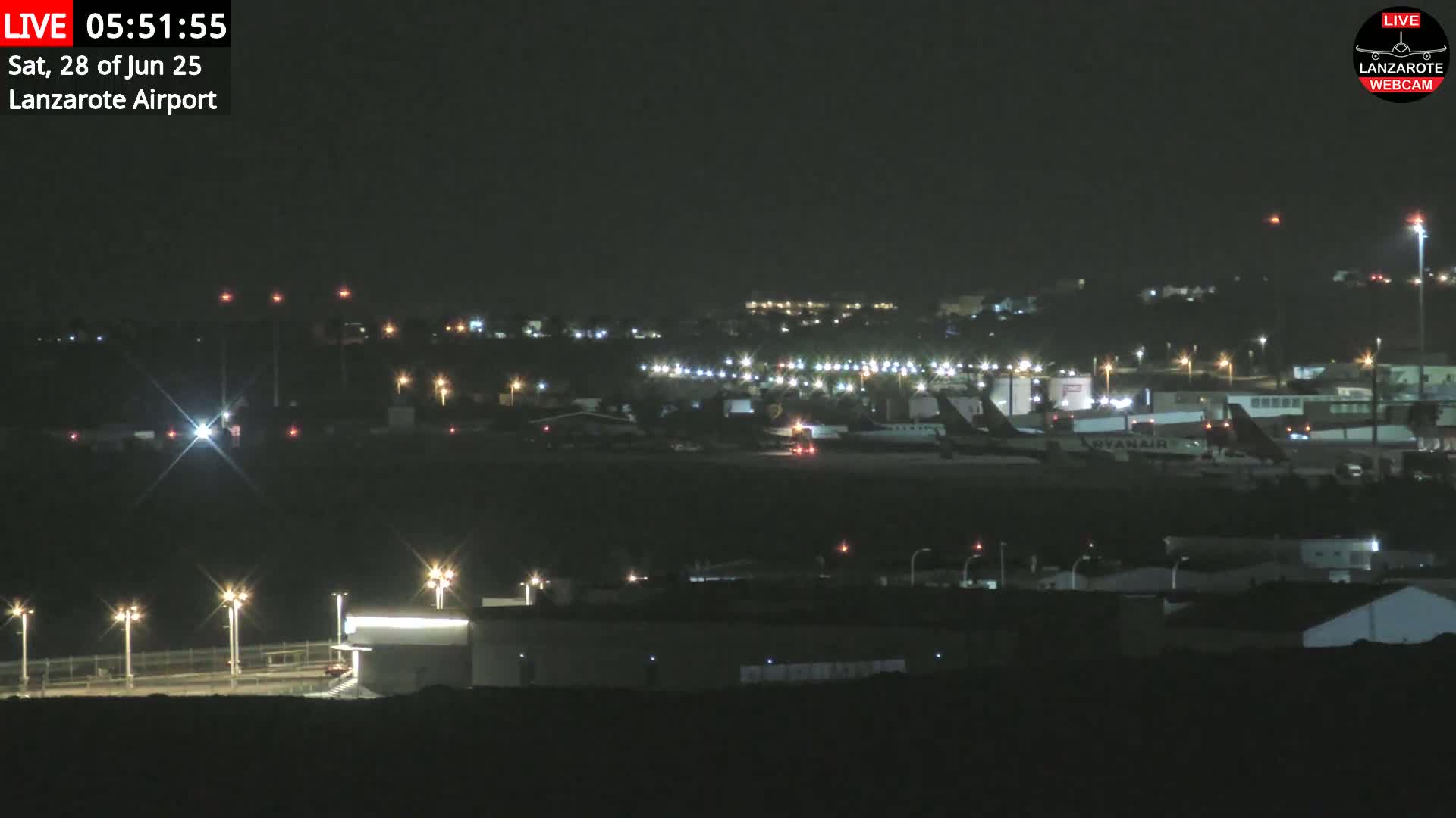 Lanzarote Airport from Outside Live Cam ACE/GCRR - Canary Islands - Las Palmas - Spain
