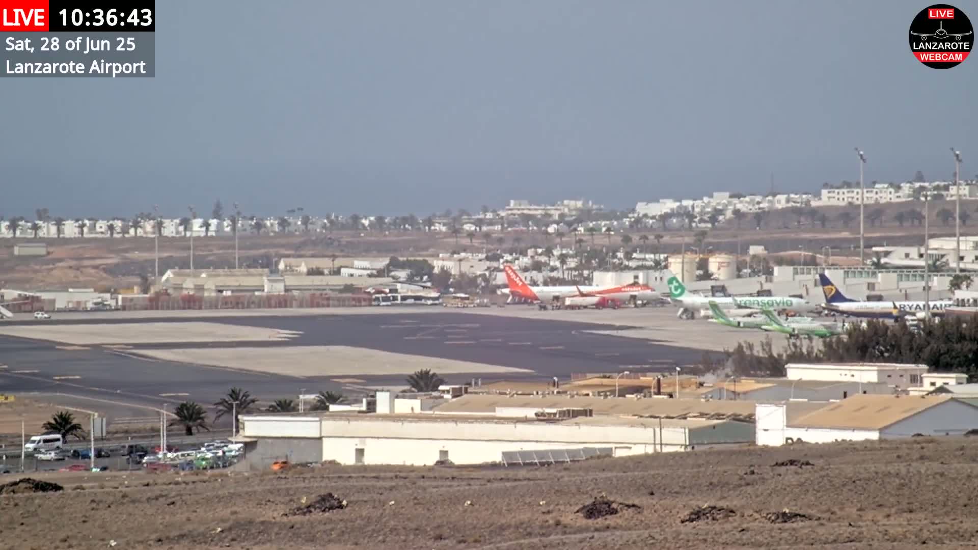 Lanzarote Airport from Outside Live Cam ACE/GCRR - Canary Islands - Las Palmas - Spain