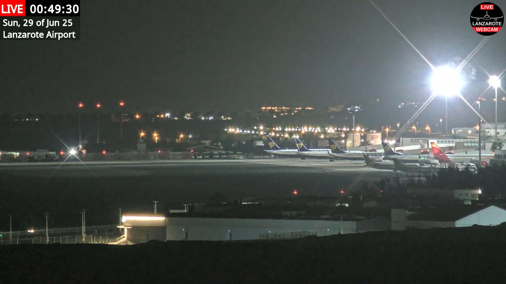 Lanzarote Airport from Outside Live Cam ACE/GCRR - Canary Islands - Las Palmas - Spain