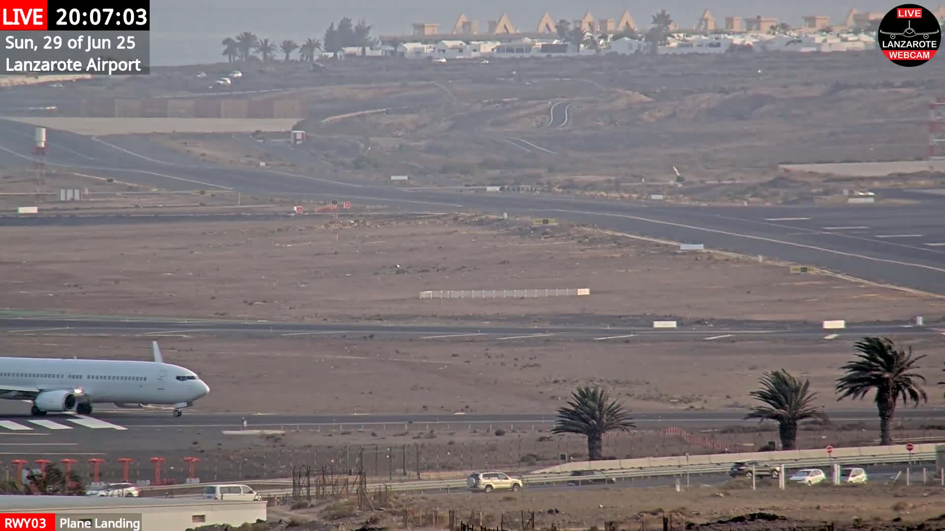 Lanzarote Airport from Outside Live Cam ACE/GCRR - Canary Islands - Las Palmas - Spain