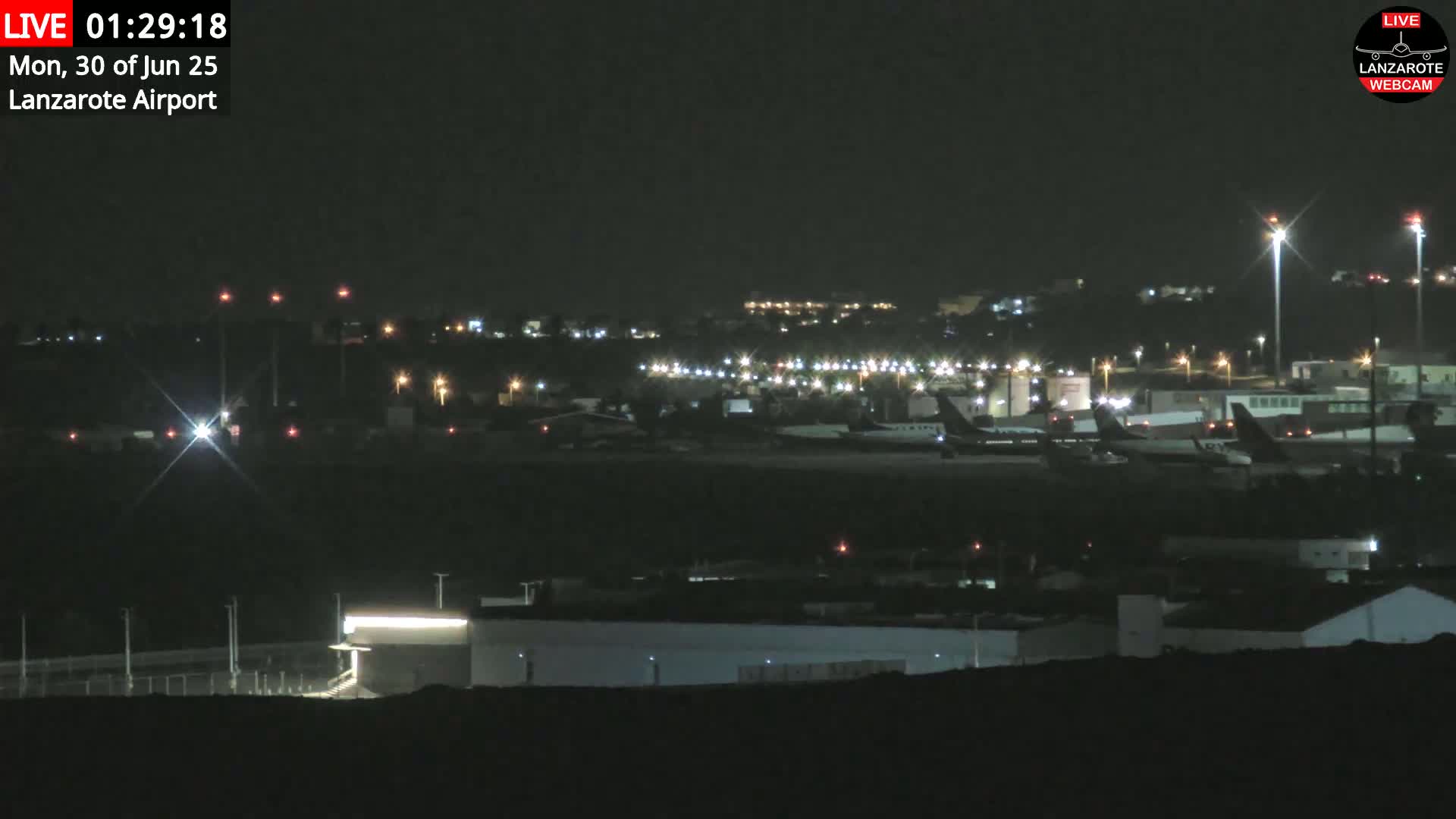 Lanzarote Airport from Outside Live Cam ACE/GCRR - Canary Islands - Las Palmas - Spain
