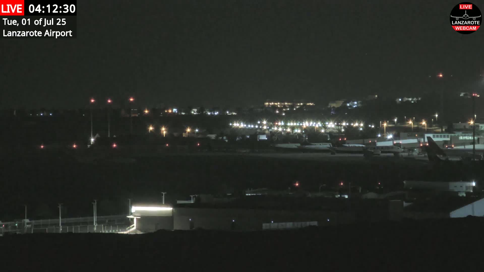 Lanzarote Airport from Outside Live Cam ACE/GCRR - Canary Islands - Las Palmas - Spain