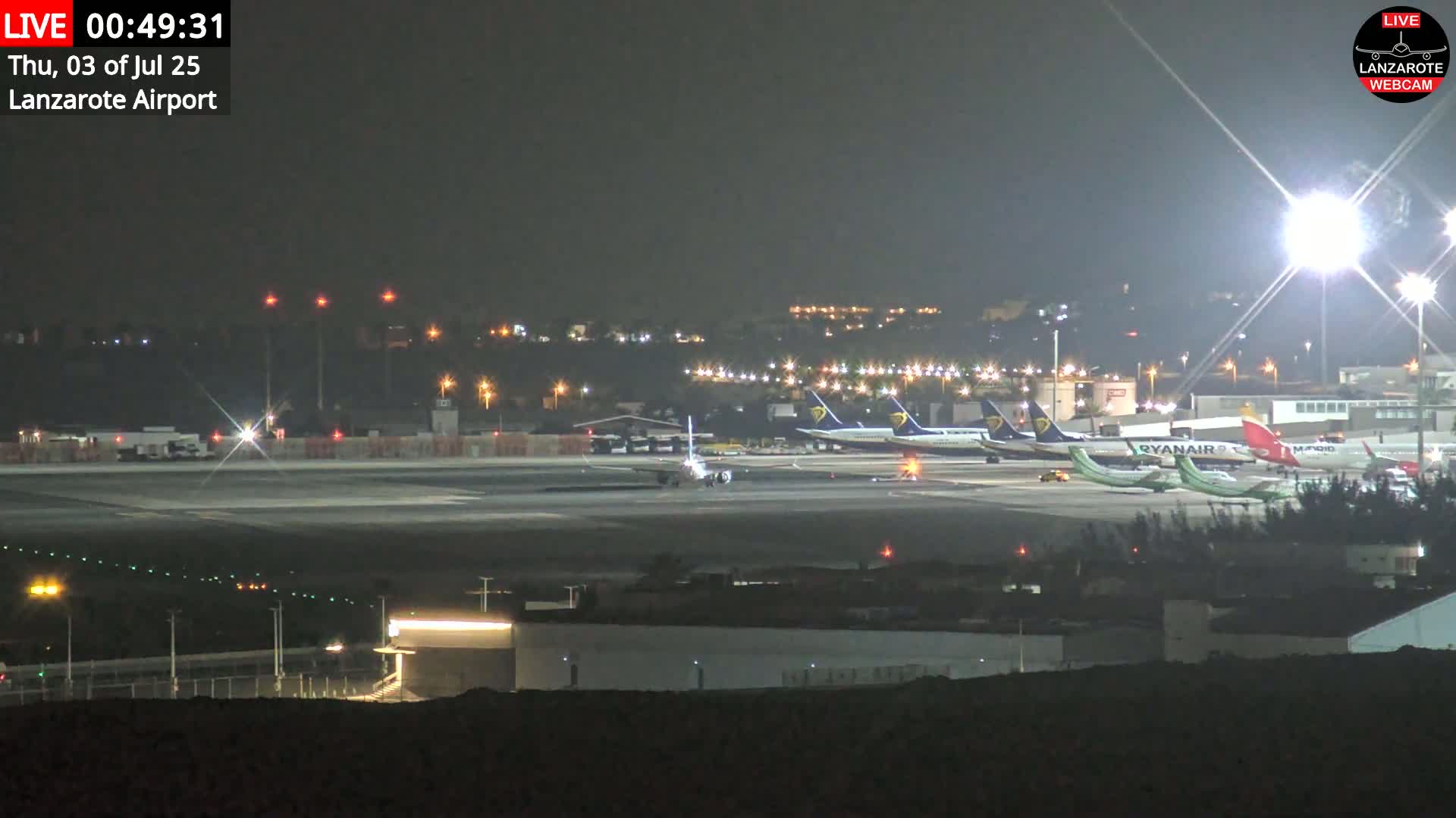 Lanzarote Airport from Outside Live Cam ACE/GCRR - Canary Islands - Las Palmas - Spain