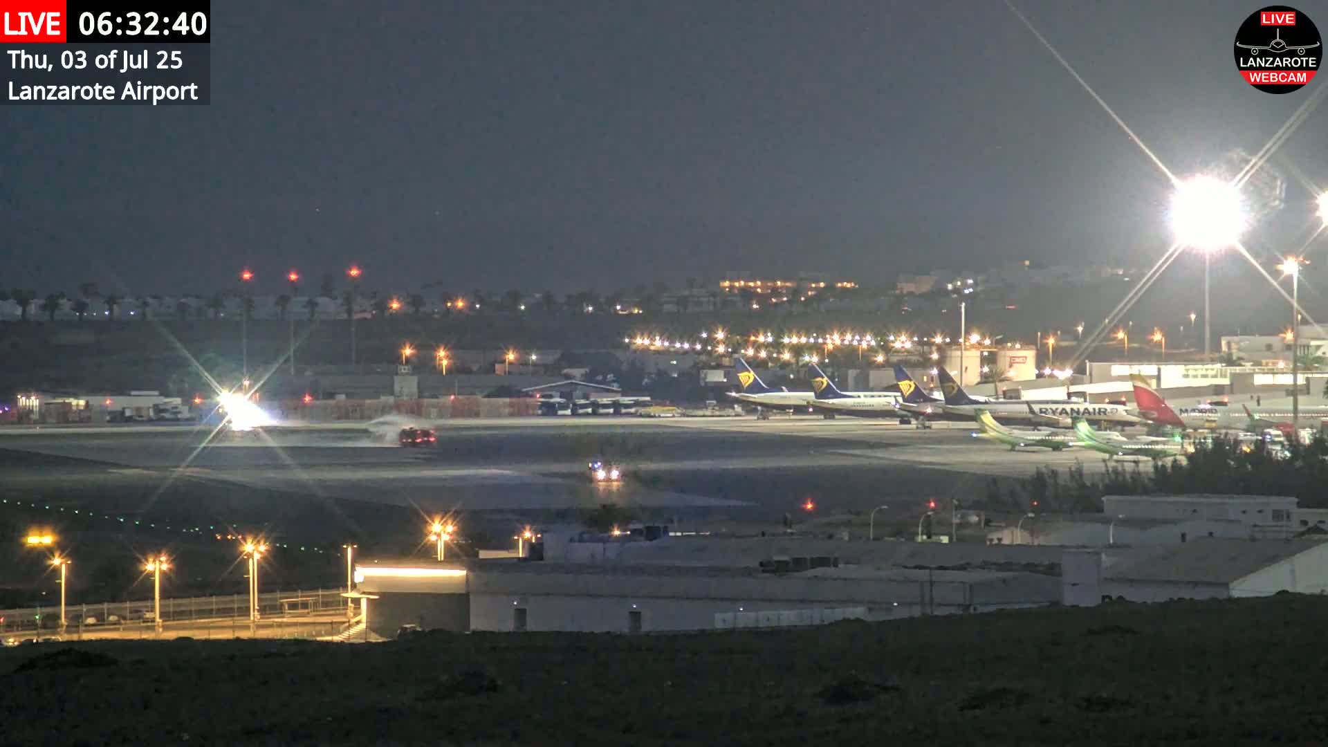 Lanzarote Airport from Outside Live Cam ACE/GCRR - Canary Islands - Las Palmas - Spain