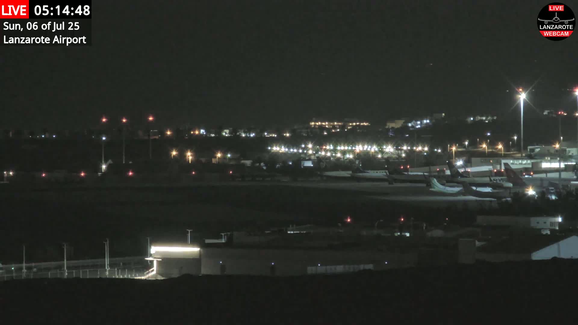 Lanzarote Airport from Outside Live Cam ACE/GCRR - Canary Islands - Las Palmas - Spain