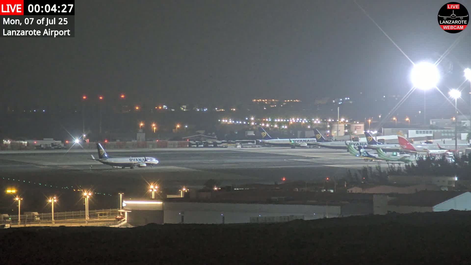 Lanzarote Airport from Outside Live Cam ACE/GCRR - Canary Islands - Las Palmas - Spain