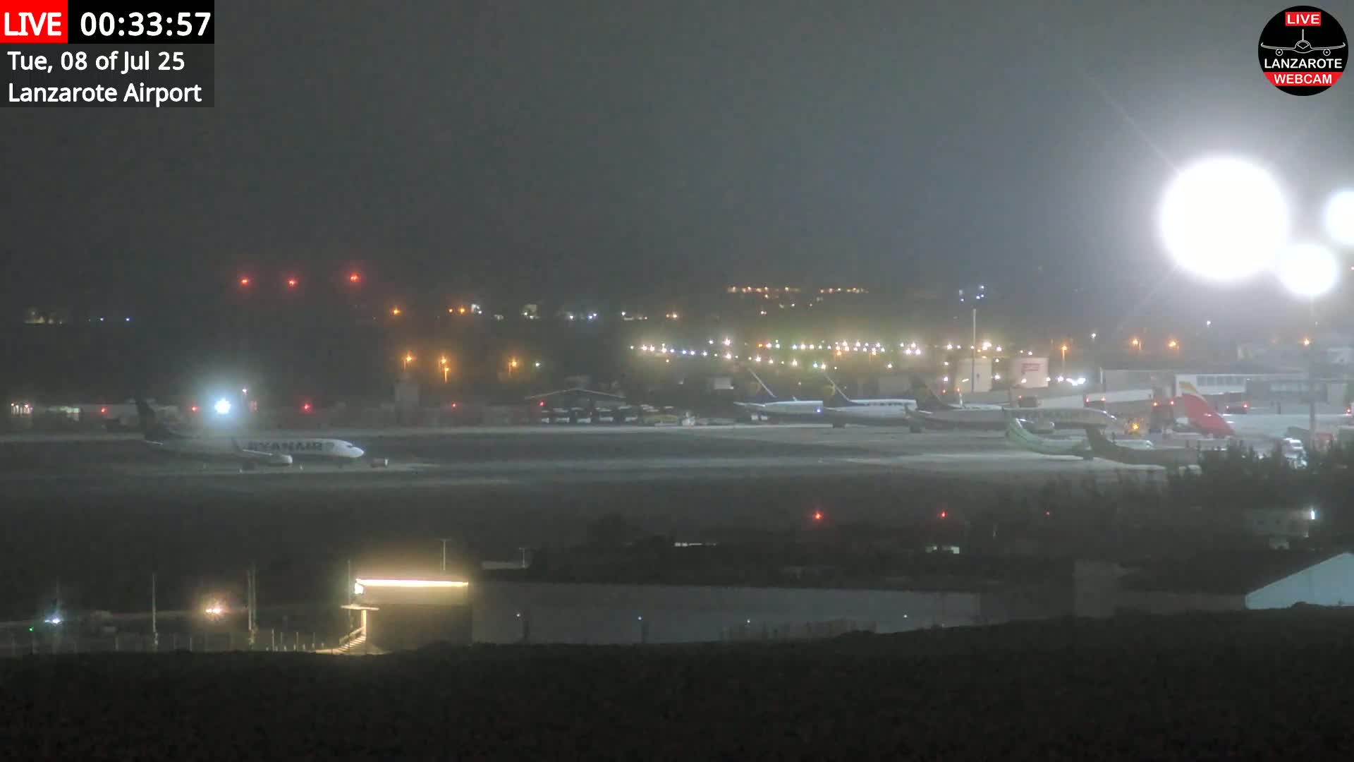 Lanzarote Airport from Outside Live Cam ACE/GCRR - Canary Islands - Las Palmas - Spain