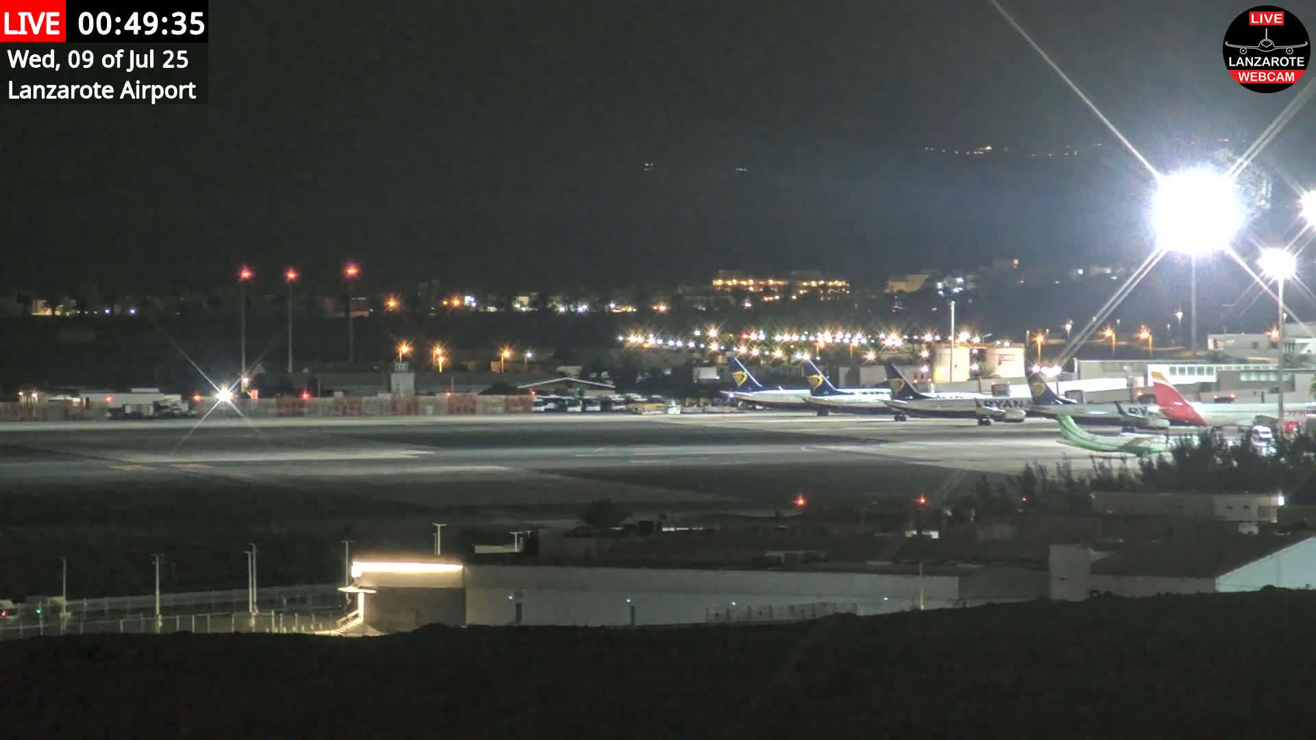 Lanzarote Airport from Outside Live Cam ACE/GCRR - Canary Islands - Las Palmas - Spain