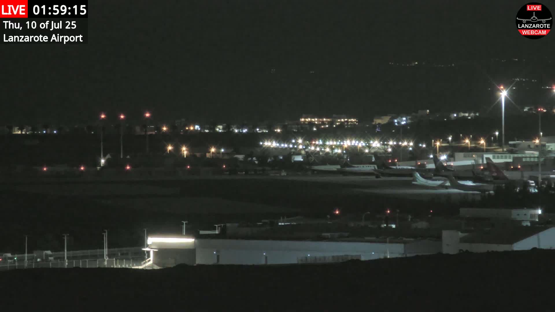 Lanzarote Airport from Outside Live Cam ACE/GCRR - Canary Islands - Las Palmas - Spain