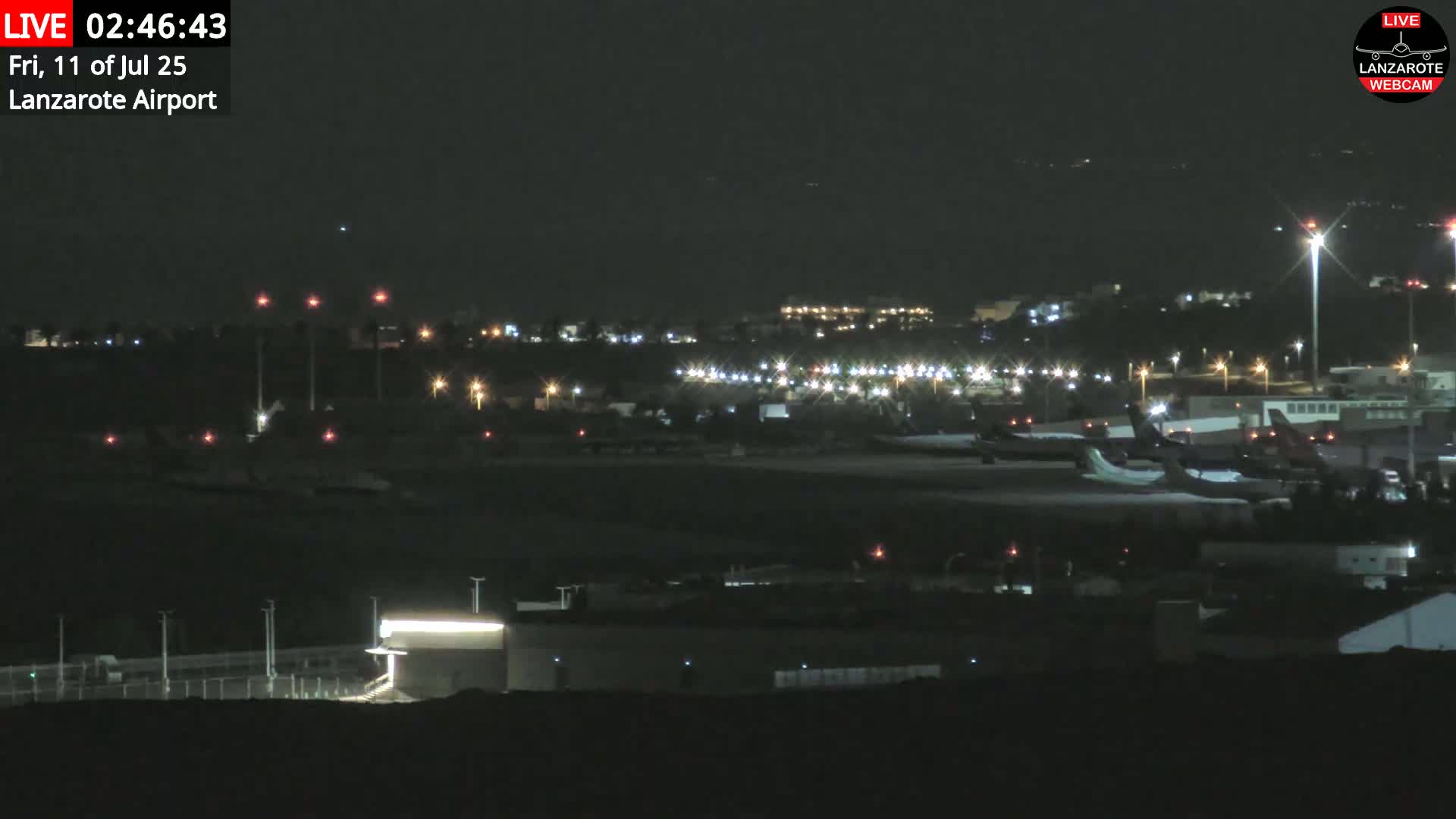 Lanzarote Airport from Outside Live Cam ACE/GCRR - Canary Islands - Las Palmas - Spain