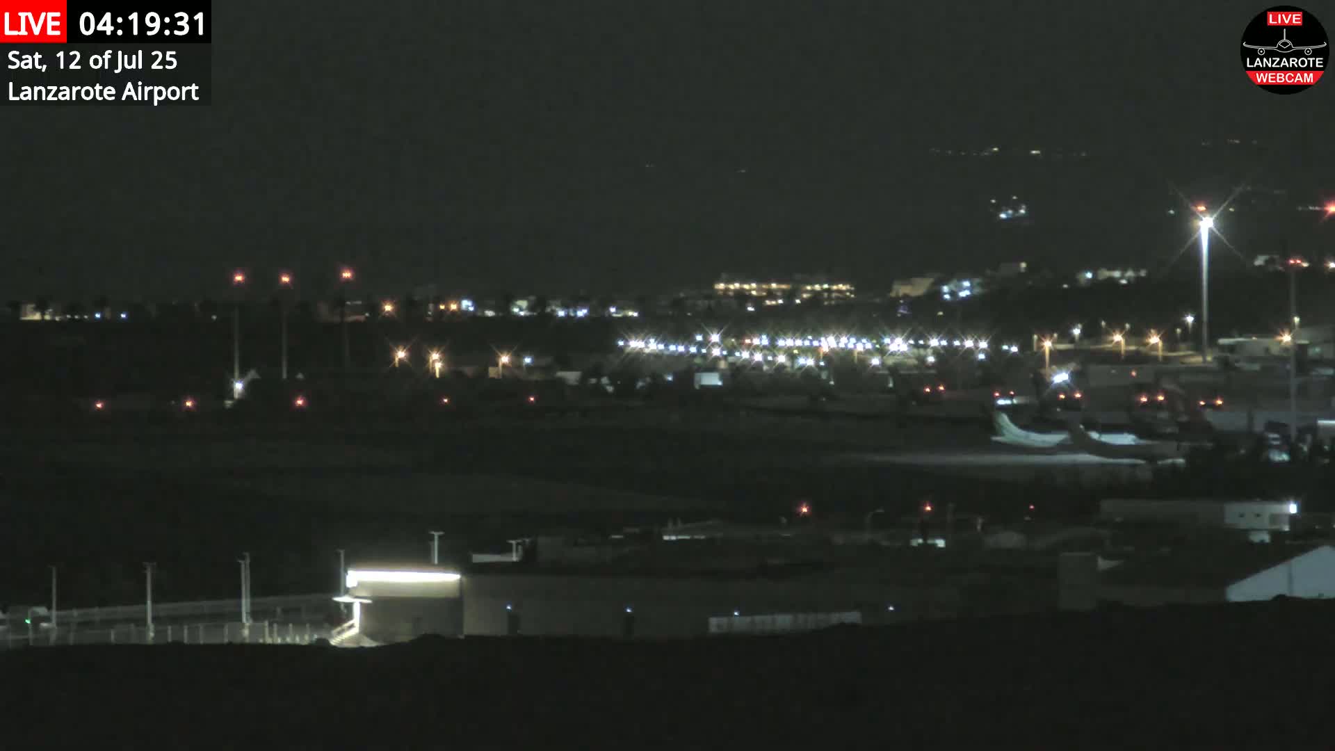 Lanzarote Airport from Outside Live Cam ACE/GCRR - Canary Islands - Las Palmas - Spain