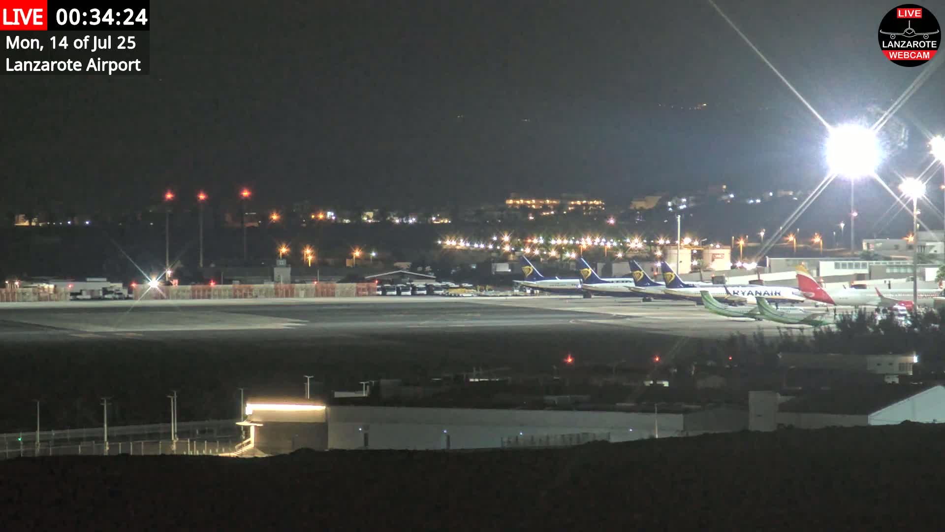 Lanzarote Airport from Outside Live Cam ACE/GCRR - Canary Islands - Las Palmas - Spain