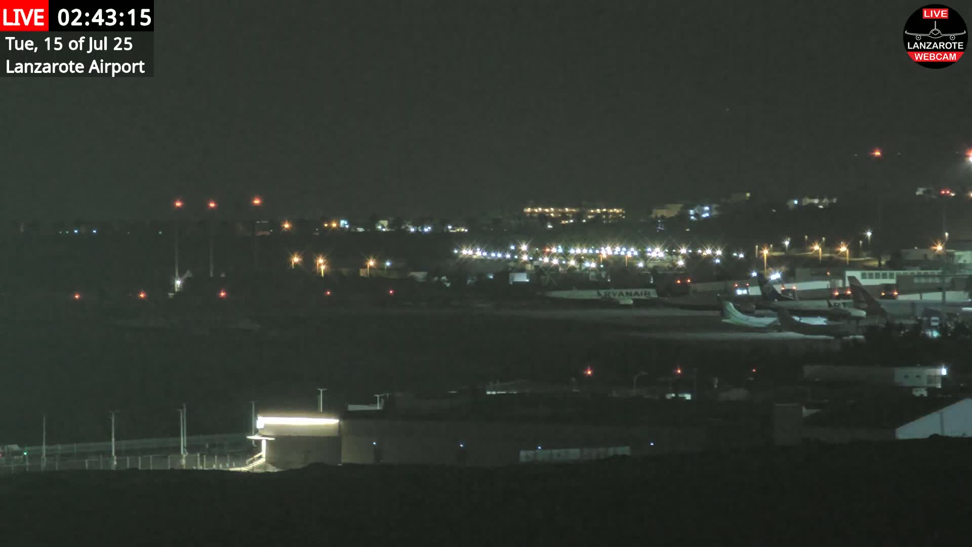 Lanzarote Airport from Outside Live Cam ACE/GCRR - Canary Islands - Las Palmas - Spain