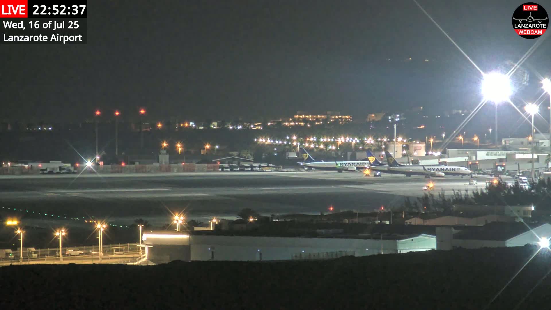Lanzarote Airport from Outside Live Cam ACE/GCRR - Canary Islands - Las Palmas - Spain