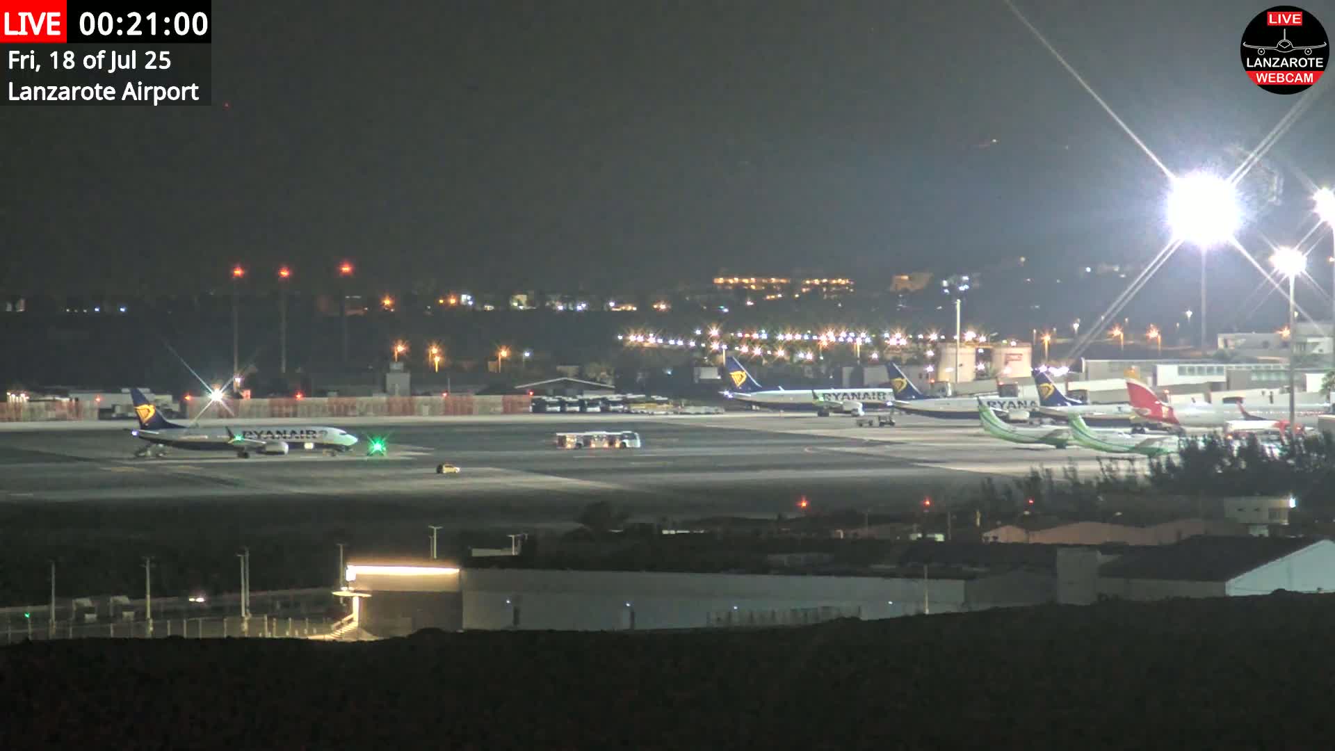 Lanzarote Airport from Outside Live Cam ACE/GCRR - Canary Islands - Las Palmas - Spain