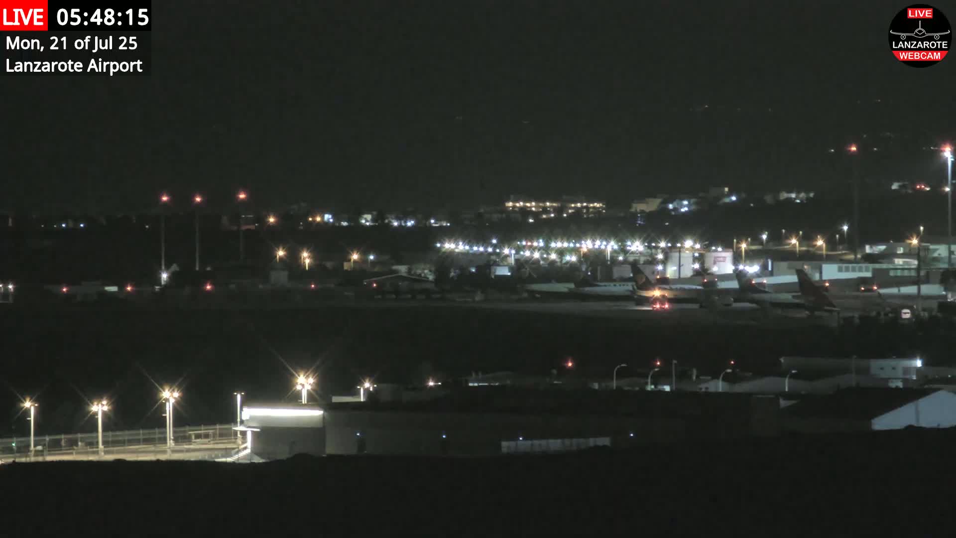 Lanzarote Airport from Outside Live Cam ACE/GCRR - Canary Islands - Las Palmas - Spain