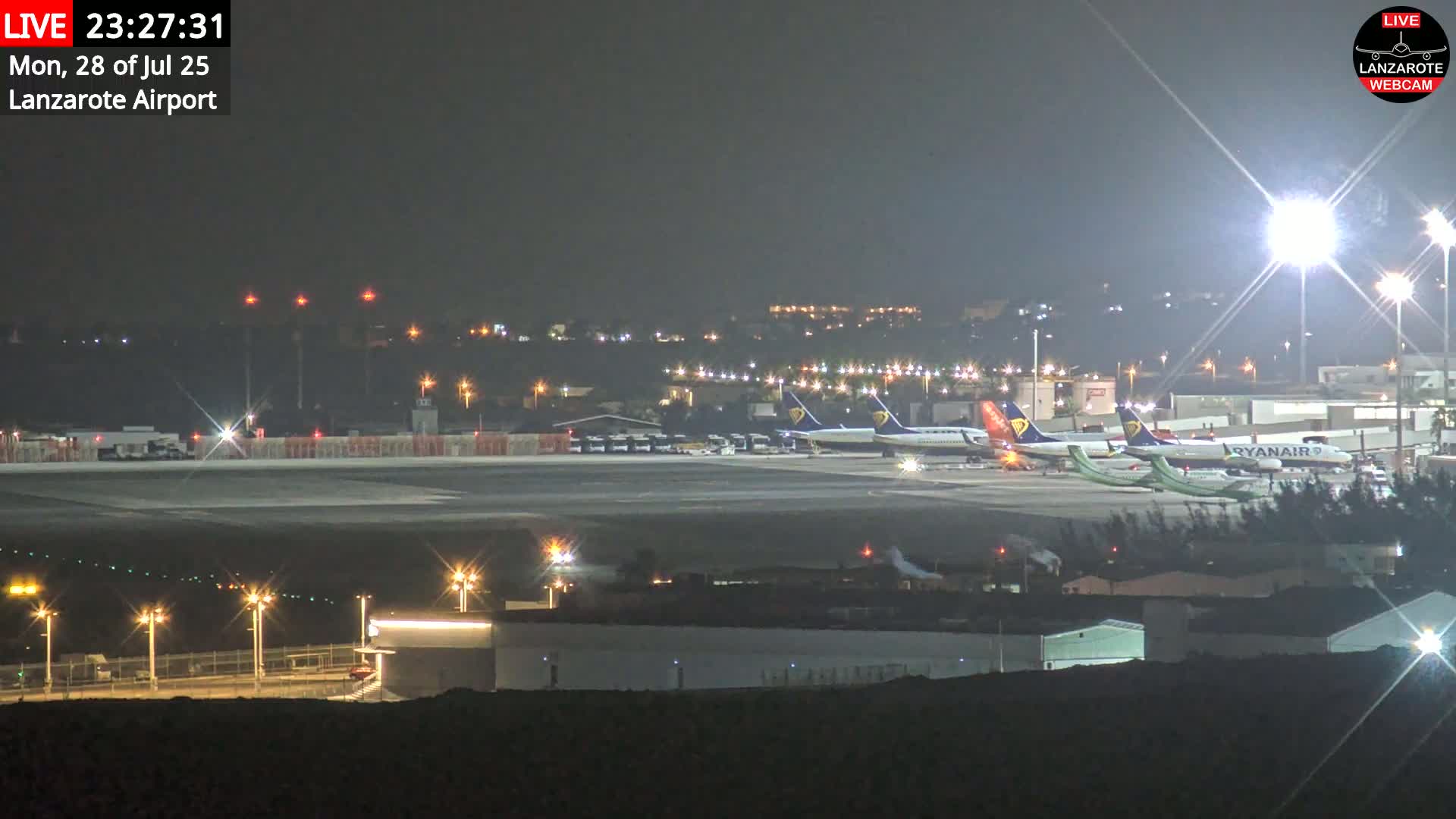Lanzarote Airport from Outside Live Cam ACE/GCRR - Canary Islands - Las Palmas - Spain