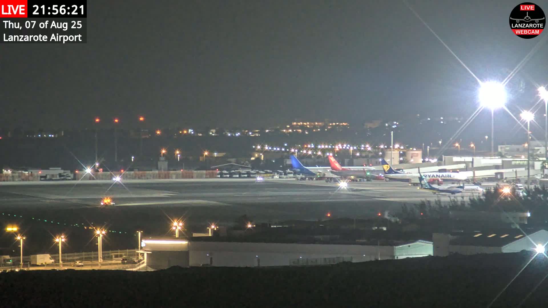 Lanzarote Airport from Outside Live Cam ACE/GCRR - Canary Islands - Las Palmas - Spain