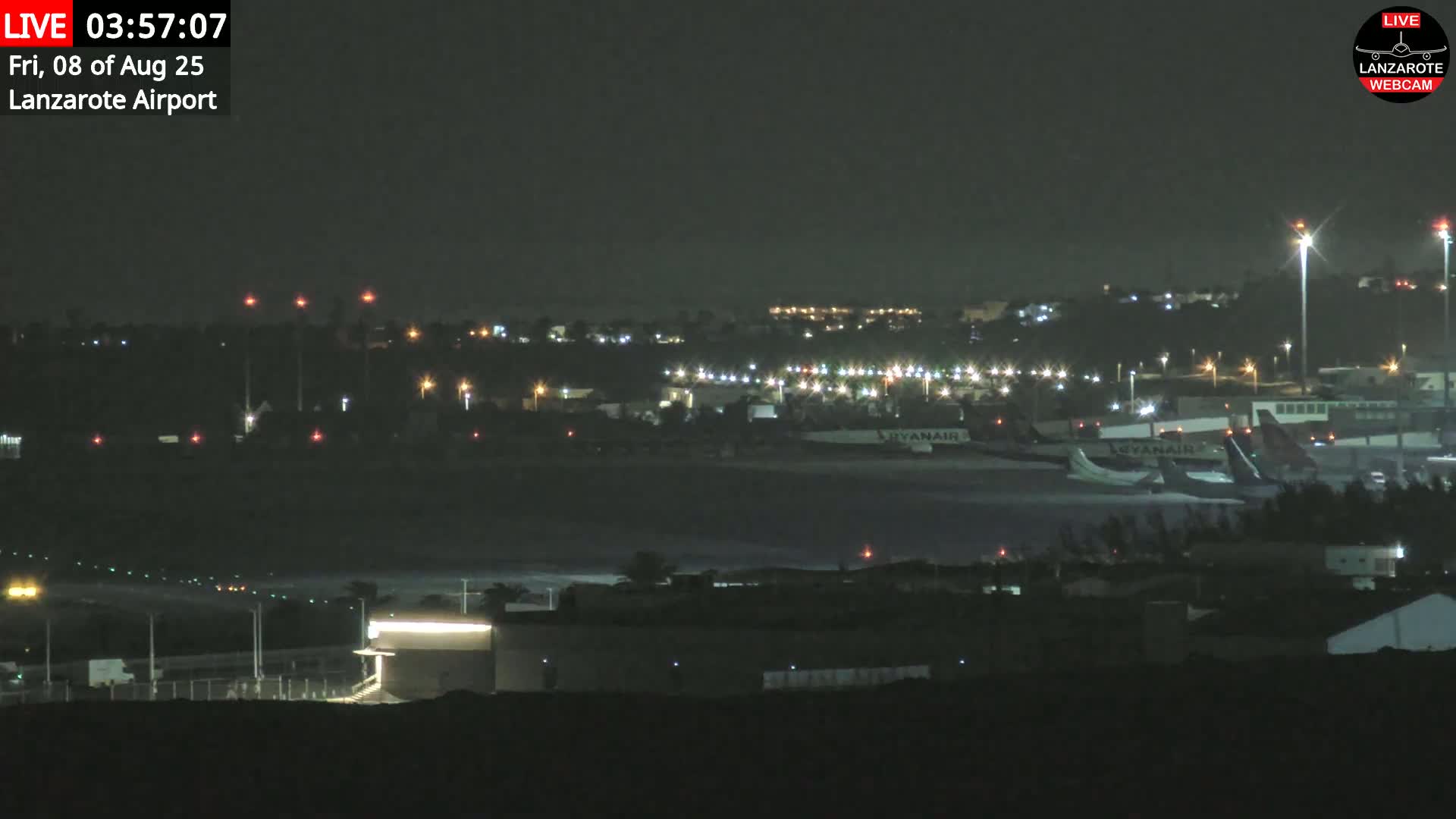 Lanzarote Airport from Outside Live Cam ACE/GCRR - Canary Islands - Las Palmas - Spain