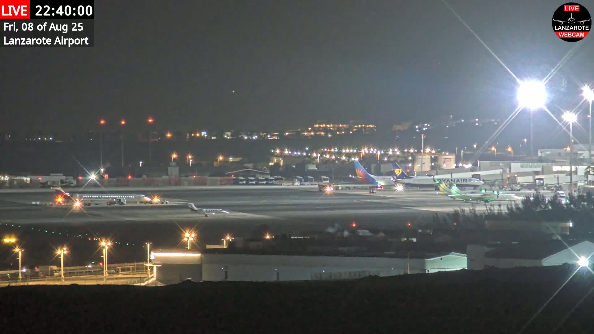 Lanzarote Airport from Outside Live Cam ACE/GCRR - Canary Islands - Las Palmas - Spain